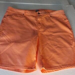 NEW Orange Denim Plus Size Shorts